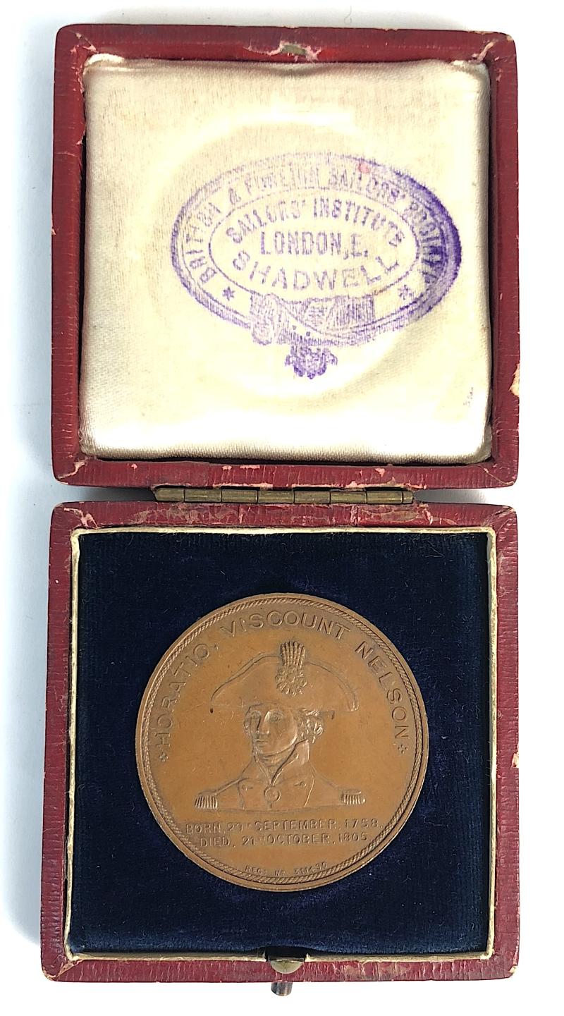 Commemorative Cased Medal made from copper off Nelsons Flagship Foudroyant