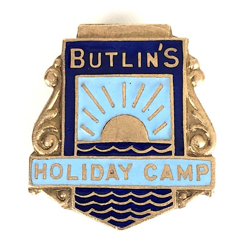 Butlins 1951 Ayr holiday camp undated rising sun badge Scotland