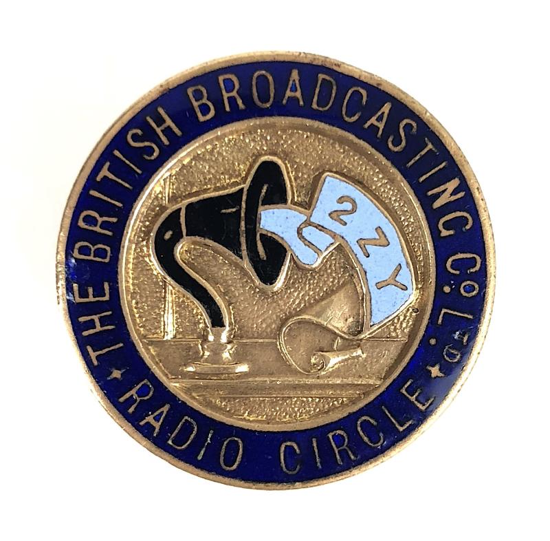 British Broadcasting Co Ltd BBC Radio Circle 2ZY Orchestra badge