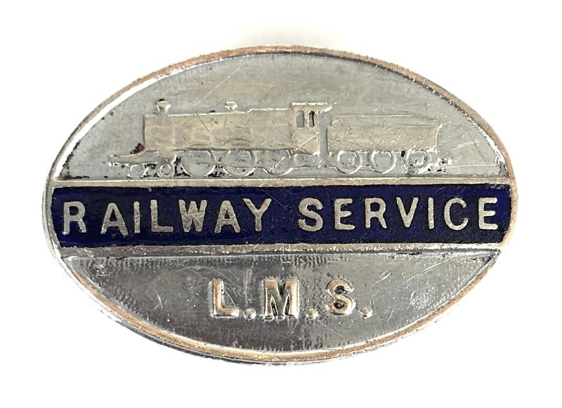 WW2 London Midland & Scottish Railway LMS war service badge