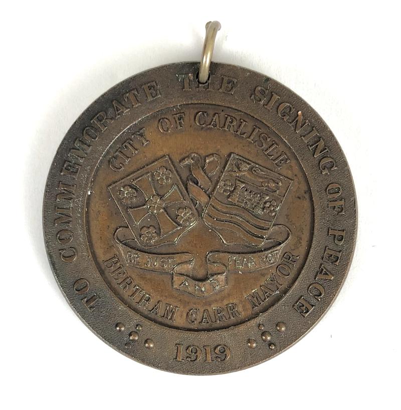 To Commemorate The Signing of Peace 1919 City of Carlisle Medal named to a woman