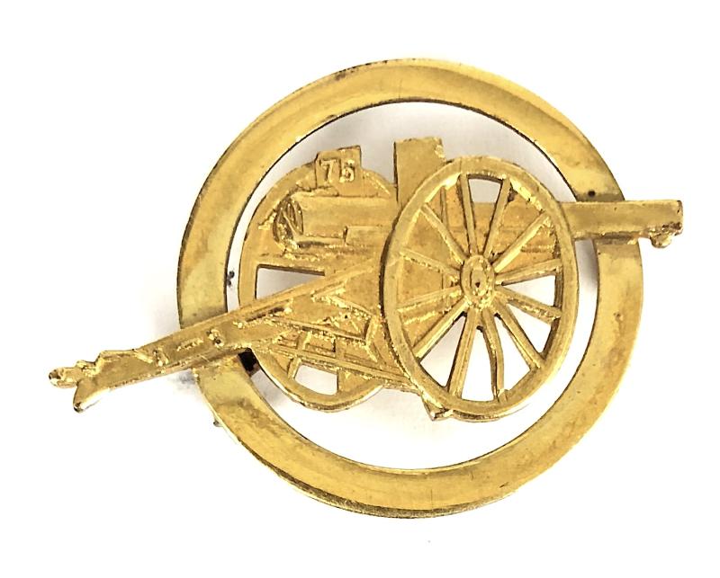 WW1 French heavy artillery 75 gun badge