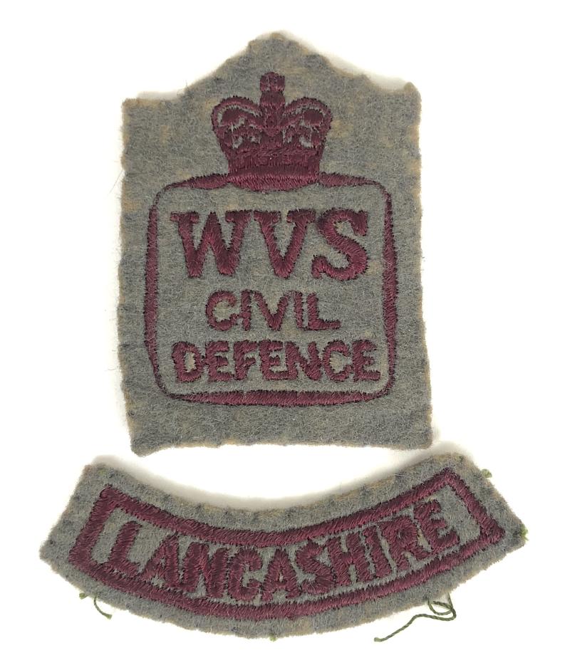 Womens Voluntary Service WVS Civil Defence Lancaster cold war period cloth badge