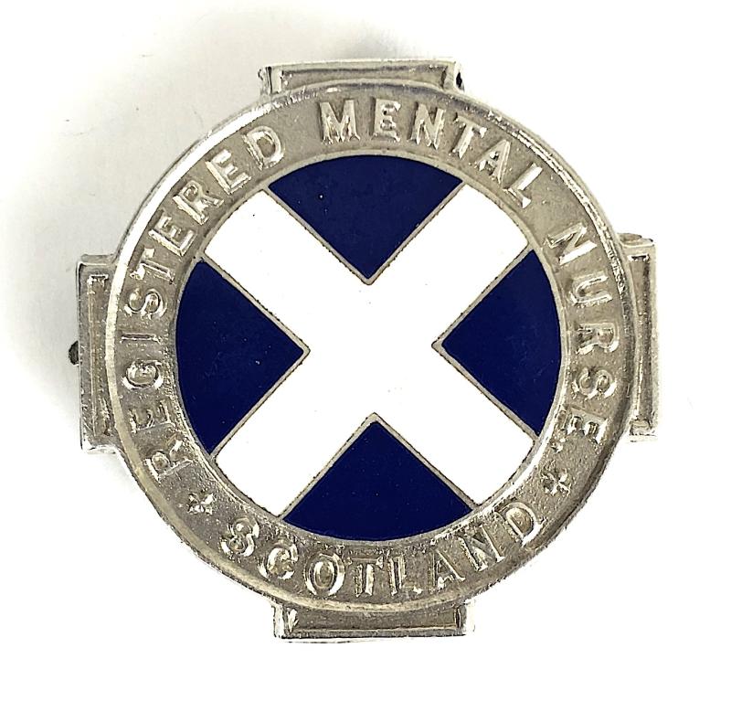 Registered Mental Nurse Scotland 1935 silver RMN badge