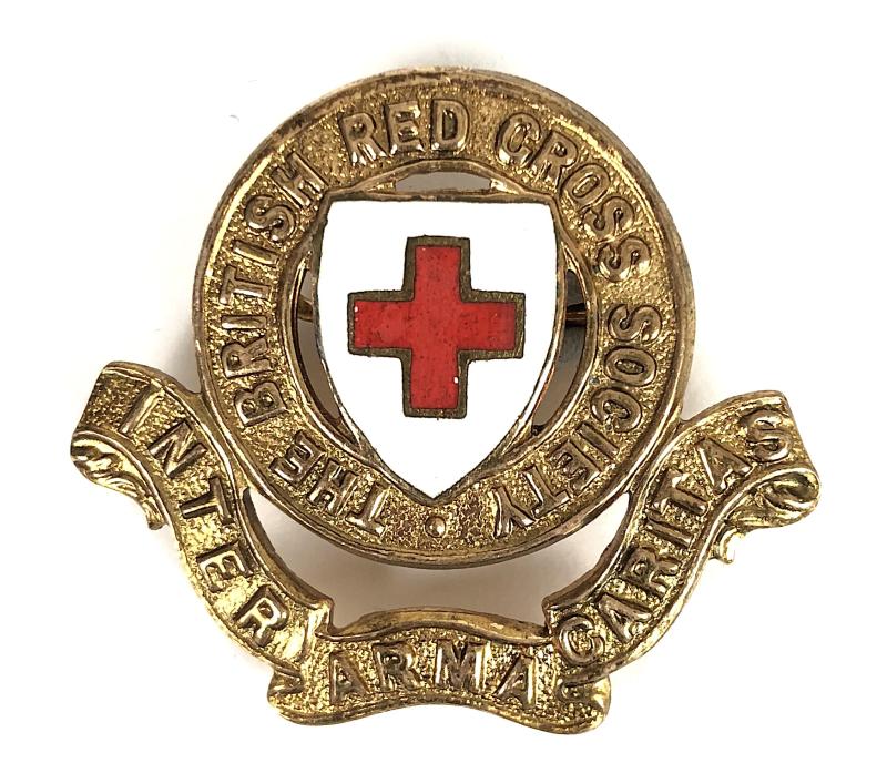 British Red Cross Society hat badge pin fittings