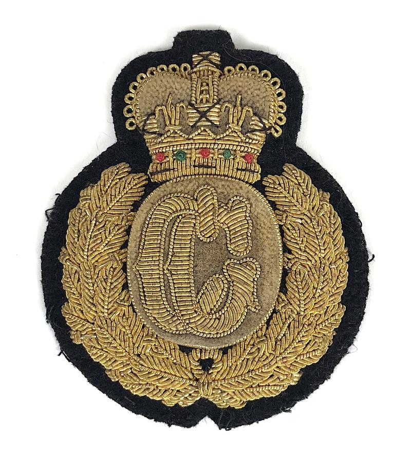 H.M.Coastguard Divisional Officer bullion cloth cap badge