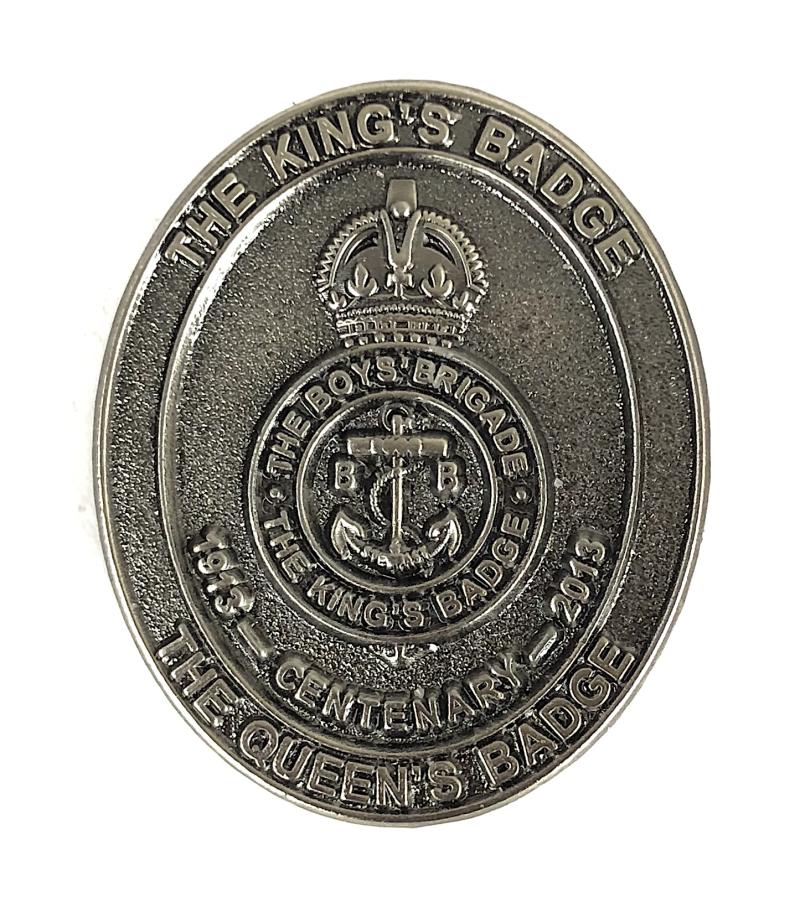 Boys Brigade The King's & The Queen's 1913 - 2013 Centenary Badge