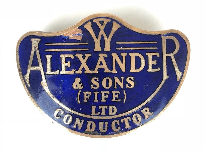 W. Alexander & Sons (FIFE) Ltd bus conductor badge based Aberdeen Scotland