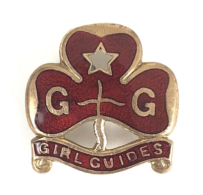 Girl Guides Land Rangers trefoil enrolment promise badge