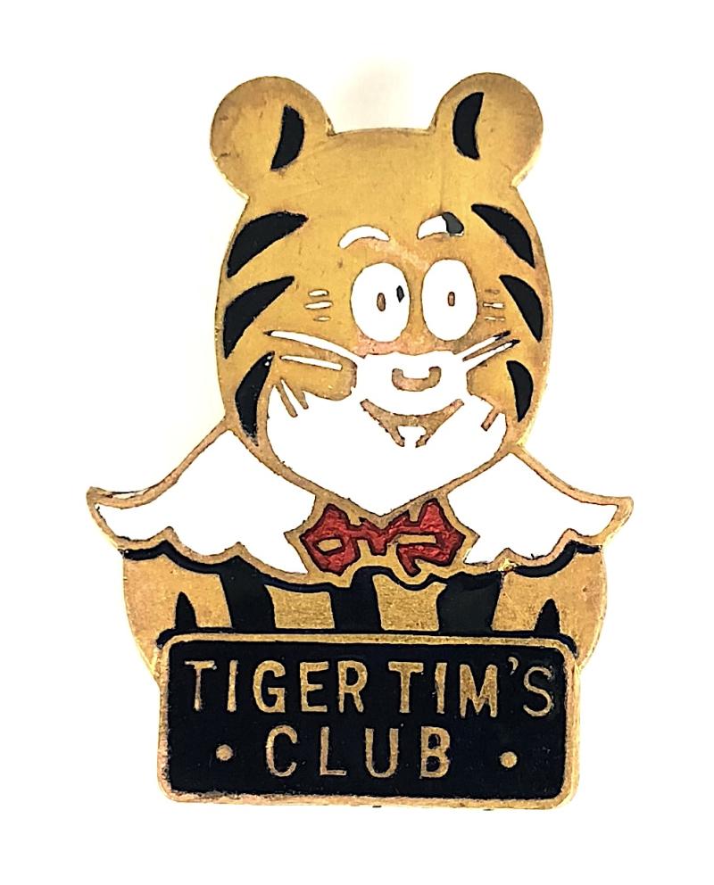 Tiger Tim's weekly comic childrens club membership badge