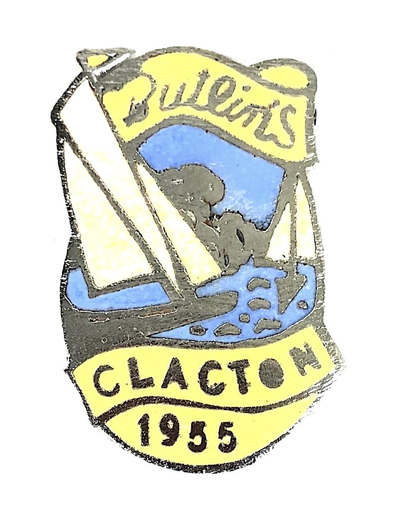 Butlins 1955 Clacton holiday camp sailing boat badge