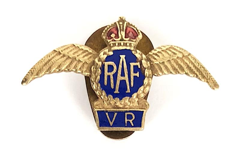 Royal Air Force Volunteer Reserve RAFVR enamel lapel badge