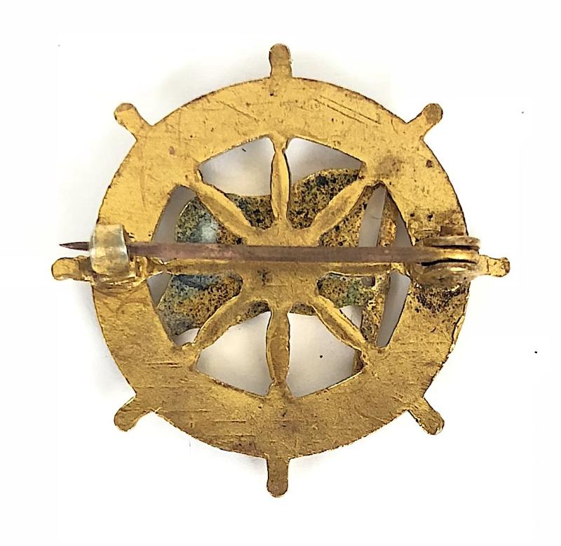 SS Montrose Canadian Pacific ships wheel pin badge sunk 1940