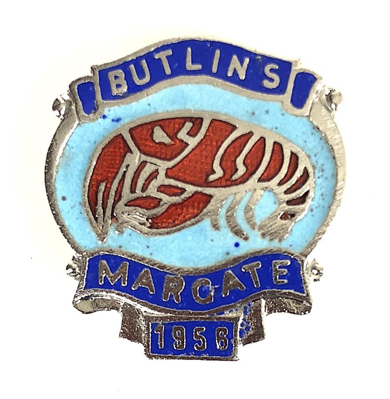Butlins 1956 Margate holiday camp red lobster badge