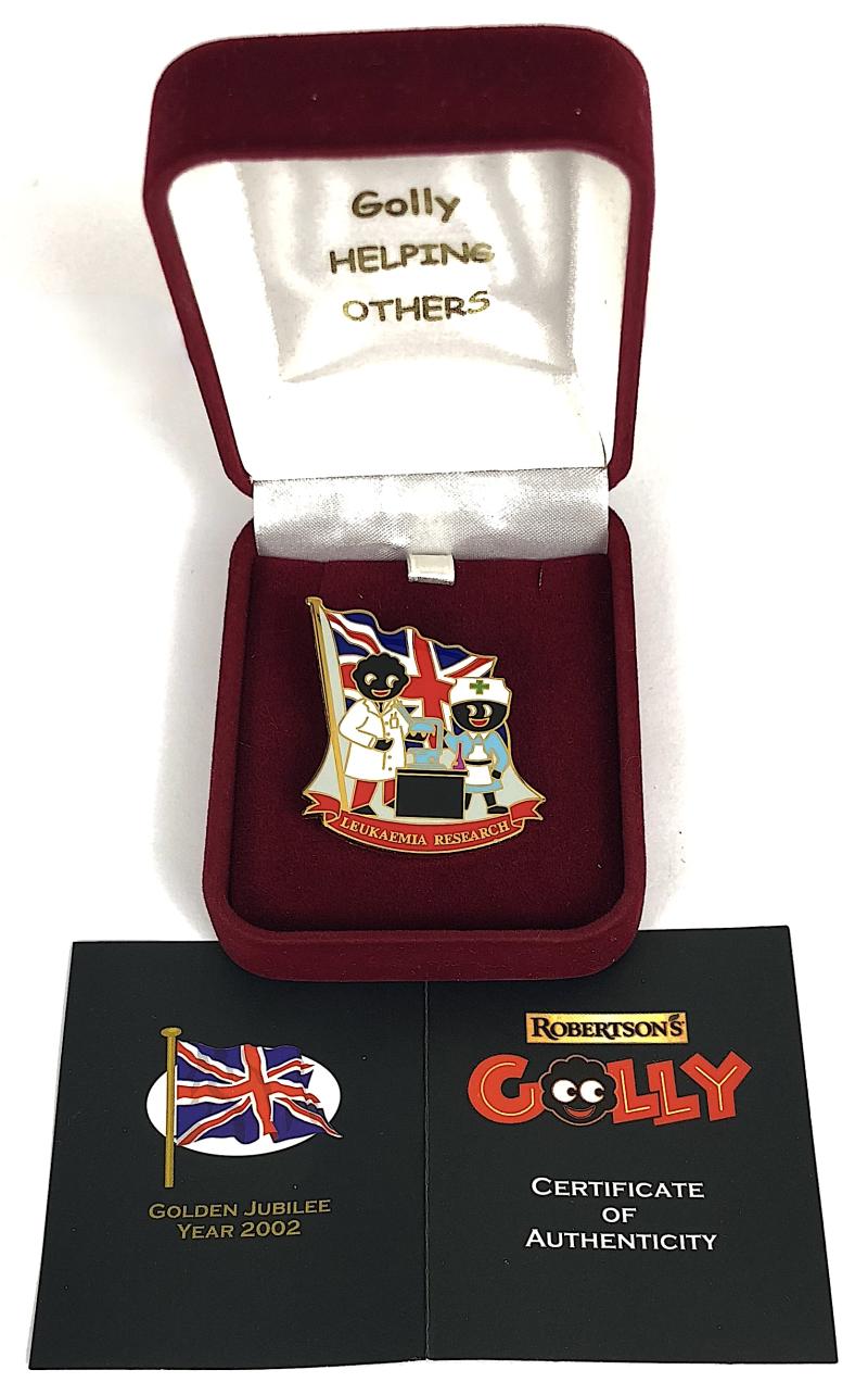 Saras Badge 2002 Robertsons Approved Golly Leukaemia Research Charity Badge