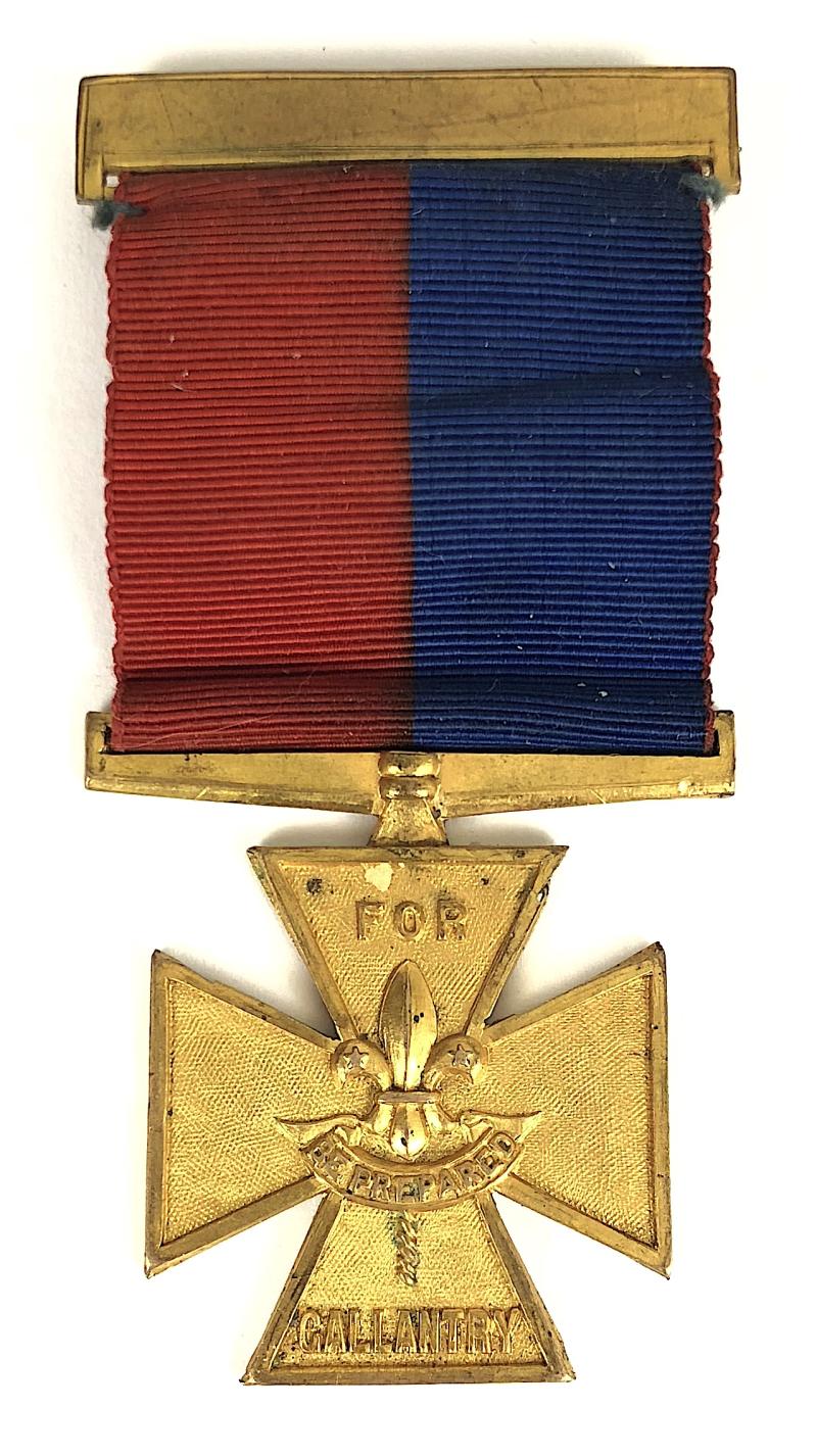 Boy Scout Gilt Cross Gallantry Award For Heroism Old North Pier Sunderland 1929
