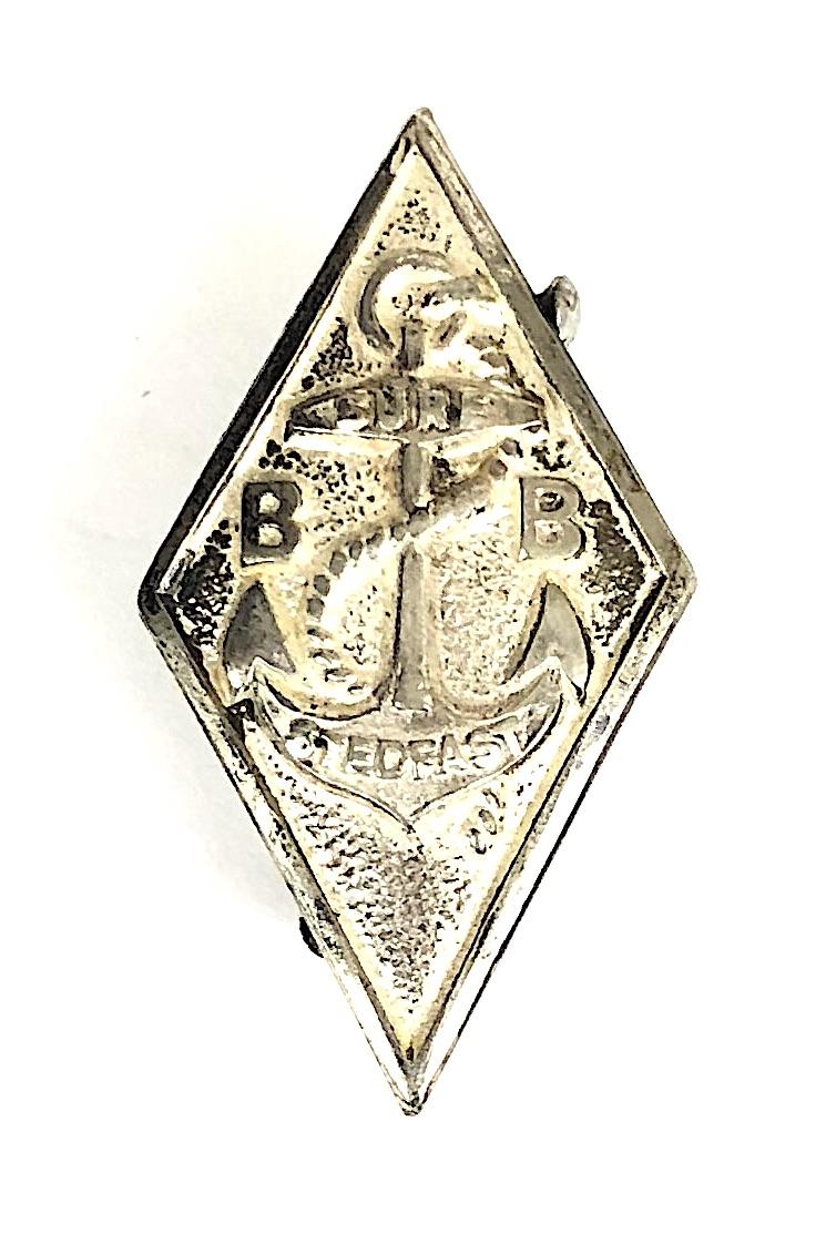 Boys Brigade one year efficiency service diamond badge 1904 to 1926