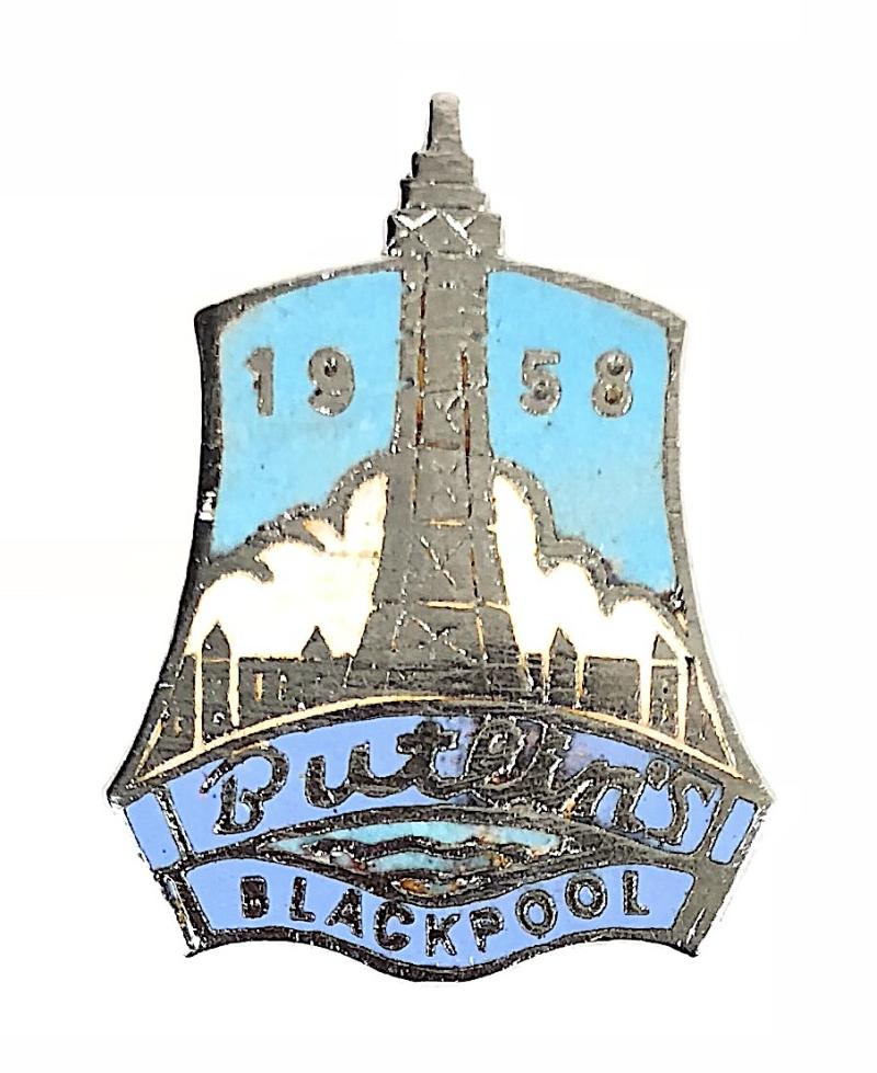Butlins 1958 Blackpool holiday camp tower badge