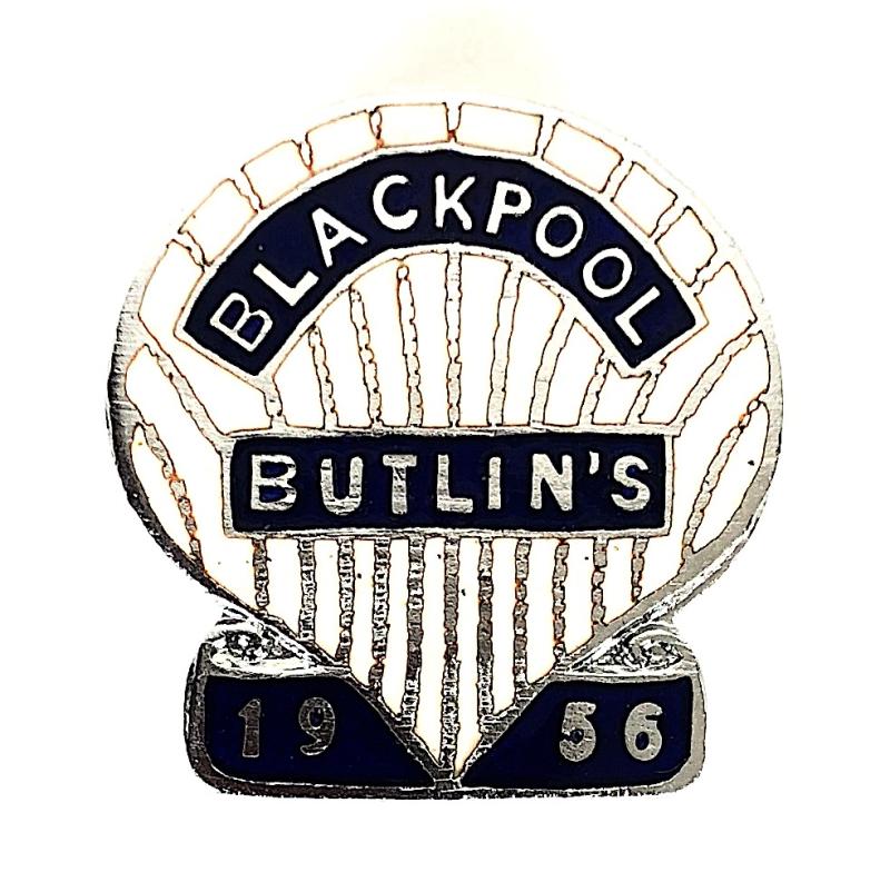 Butlins 1956 Blackpool holiday camp shell badge