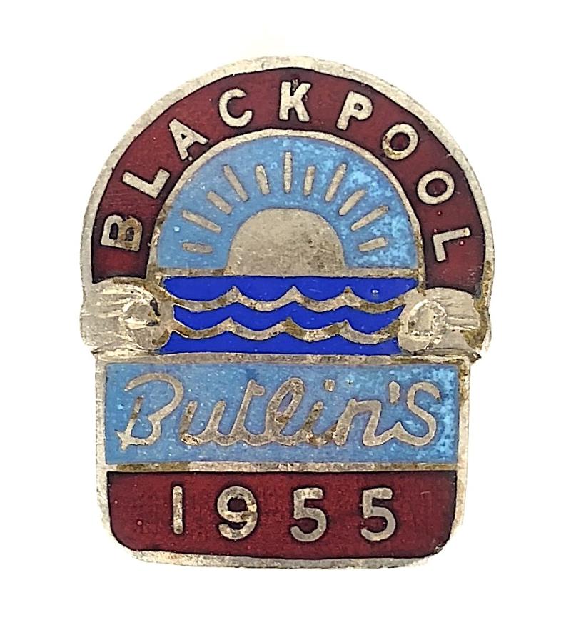 Butlins 1955 Blackpool holiday camp rising sun badge