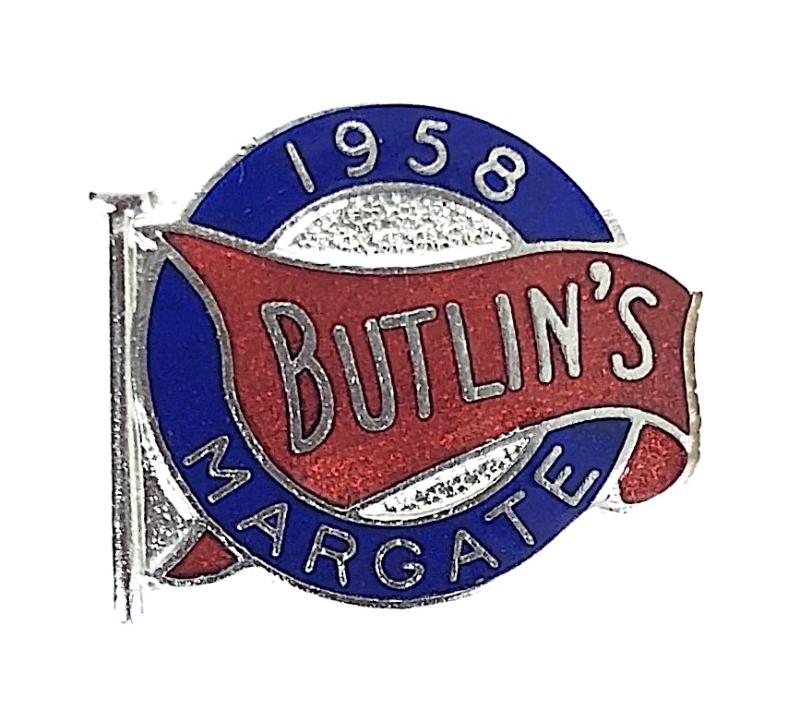 Butlins 1958 Margate Holiday Camp flag badge