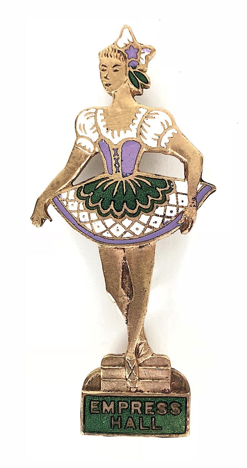 Empress Hall Theatre London pantomime dancer badge c1950