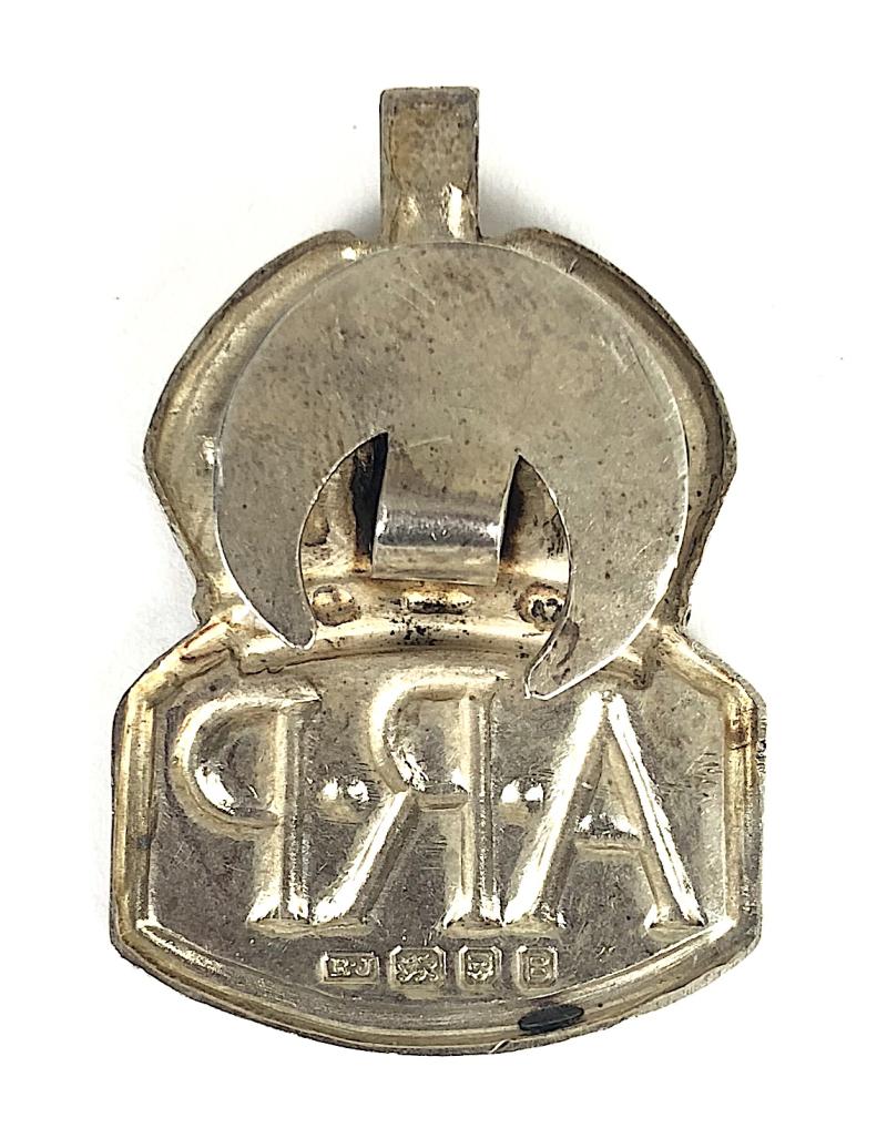 Air Raid Precautions 1937 hallmarked silver ARP male warden badge
