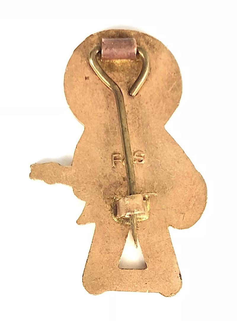 Robertsons Golly guitarist white waistcoat advertising badge F&S