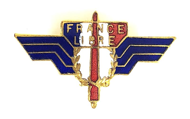 WW2 Free French Forces FRANCE LIBRE supporters pin badge