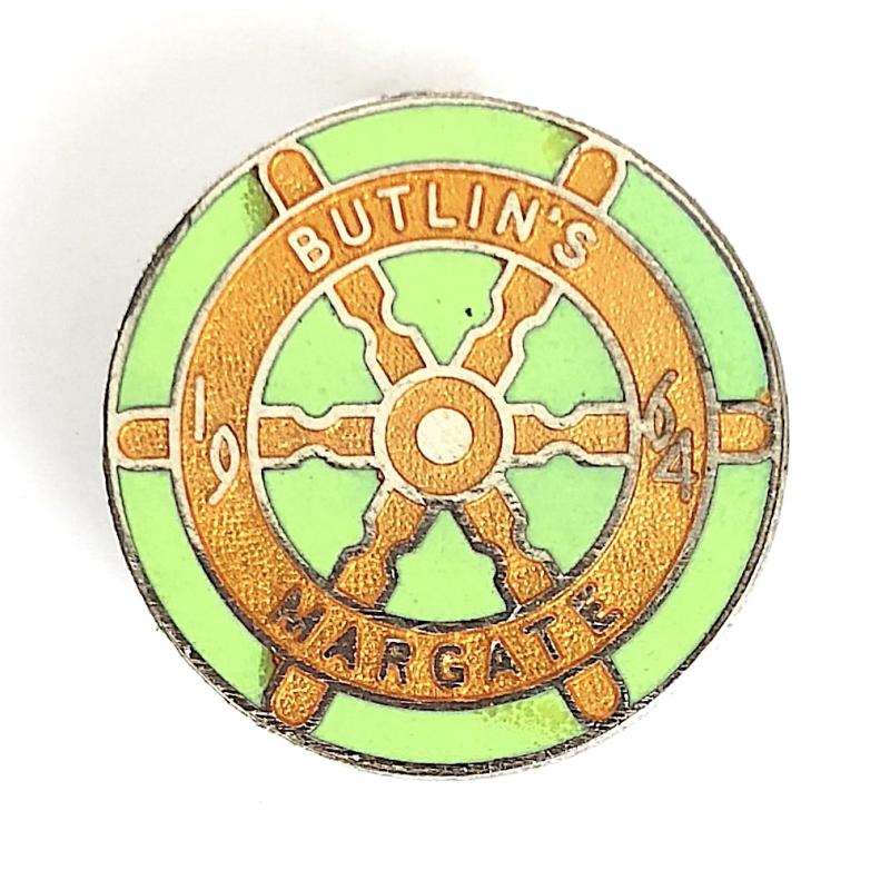 Butlins 1964 Margate Holiday Camp ships wheel badge