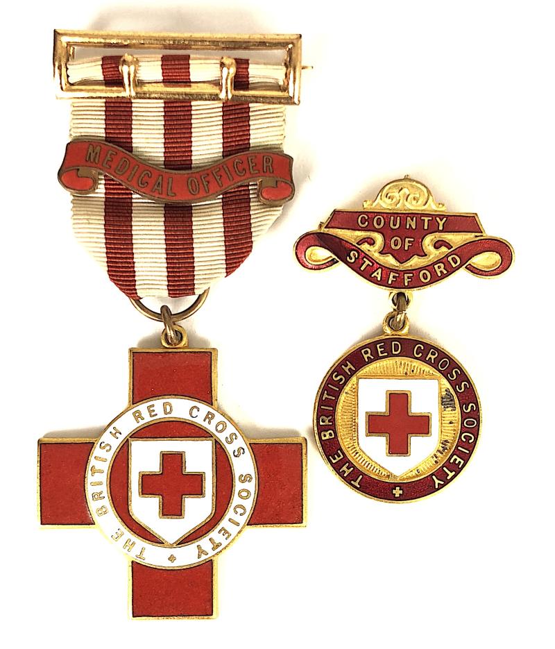 British Red Cross Society Medical Officer technical badge 858 Dr. W.P. PENHALE Stafford