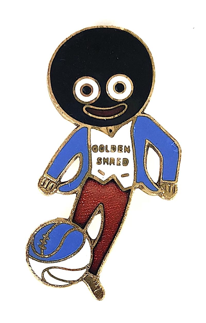 Robertsons Golly footballer white waistcoat advertising badge J.R.Gaunt London