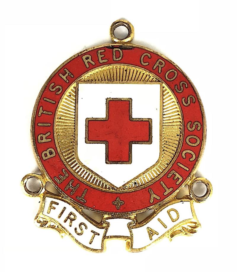 British Red Cross Society First Aid sew on uniform sleeve badge