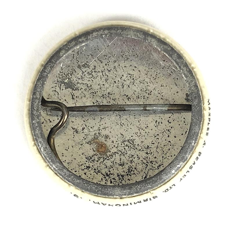 Pontins 1952 Middleton Tower Holiday Camp Club tin button badge near Morecambe Lancashire