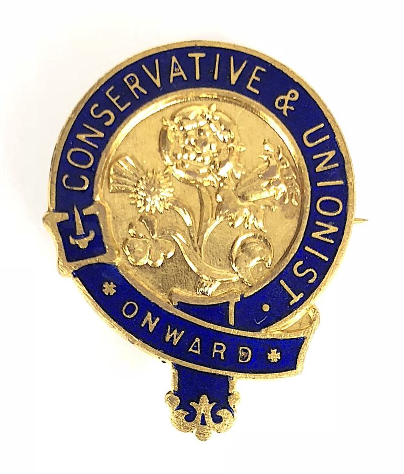 Conservative & Unionist political party membership pin badge