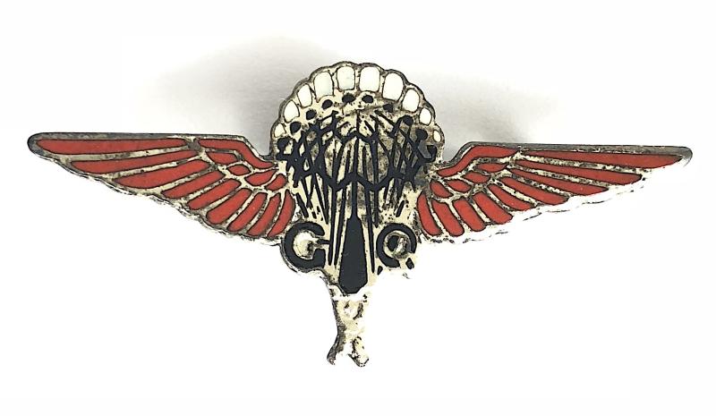 GQ Parachutist Gregory & Quilter Co qualification badge RAF Free French