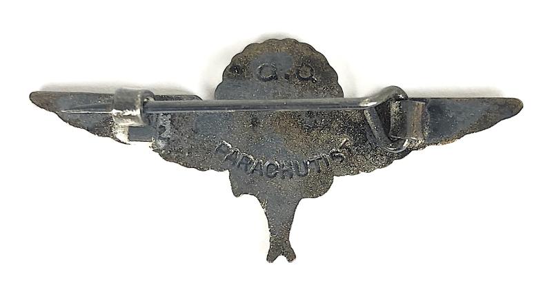 GQ Parachutist Gregory & Quilter Co qualification badge RAF Free French