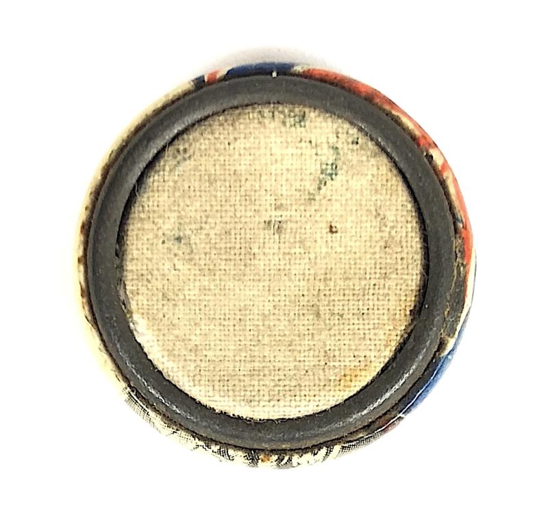 General Kitchener Boer War Union Jack Flag fundraising tin button badge