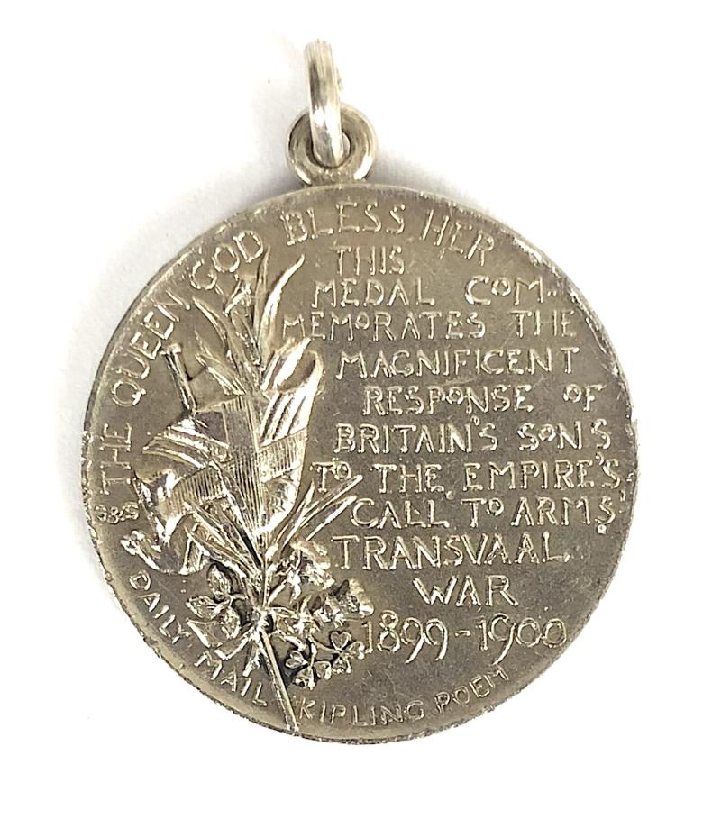 Transvaal War 1899 -1900 National Commemorative Silver Miniature Medal by Spink
