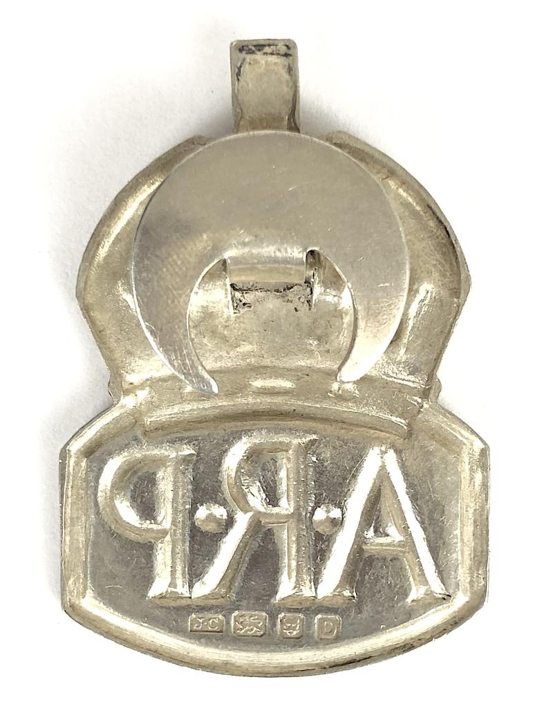 Air Raid Precautions 1939 silver ARP male warden badge