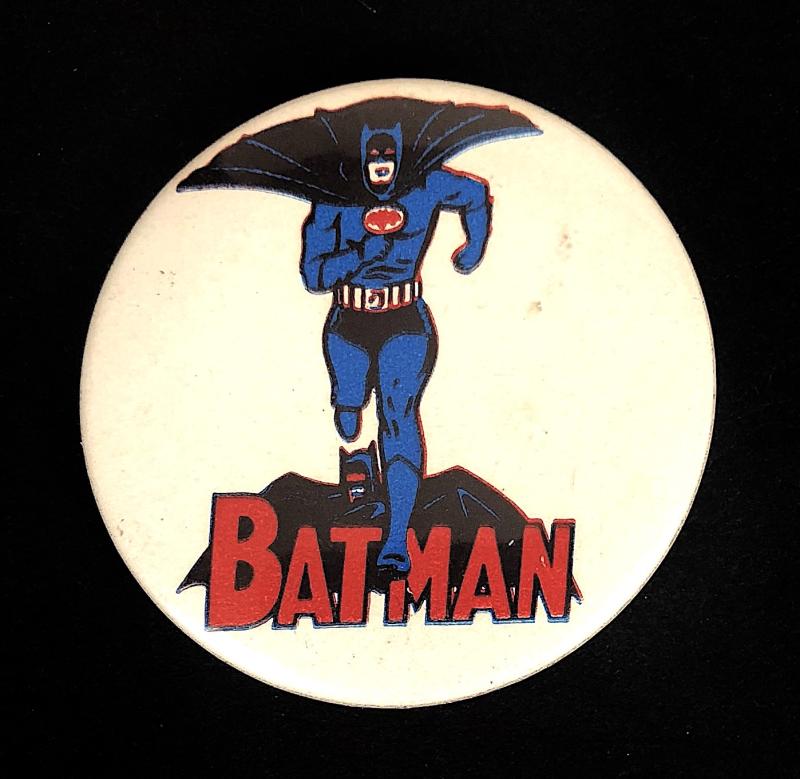 The Batman tin button badge by Lone Star Productions © N.P.P. INC.1966