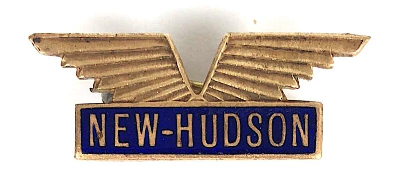 New Hudson Motorcycles manufacturer badge by W.O.Lewis (Badges) Ltd Birmingham