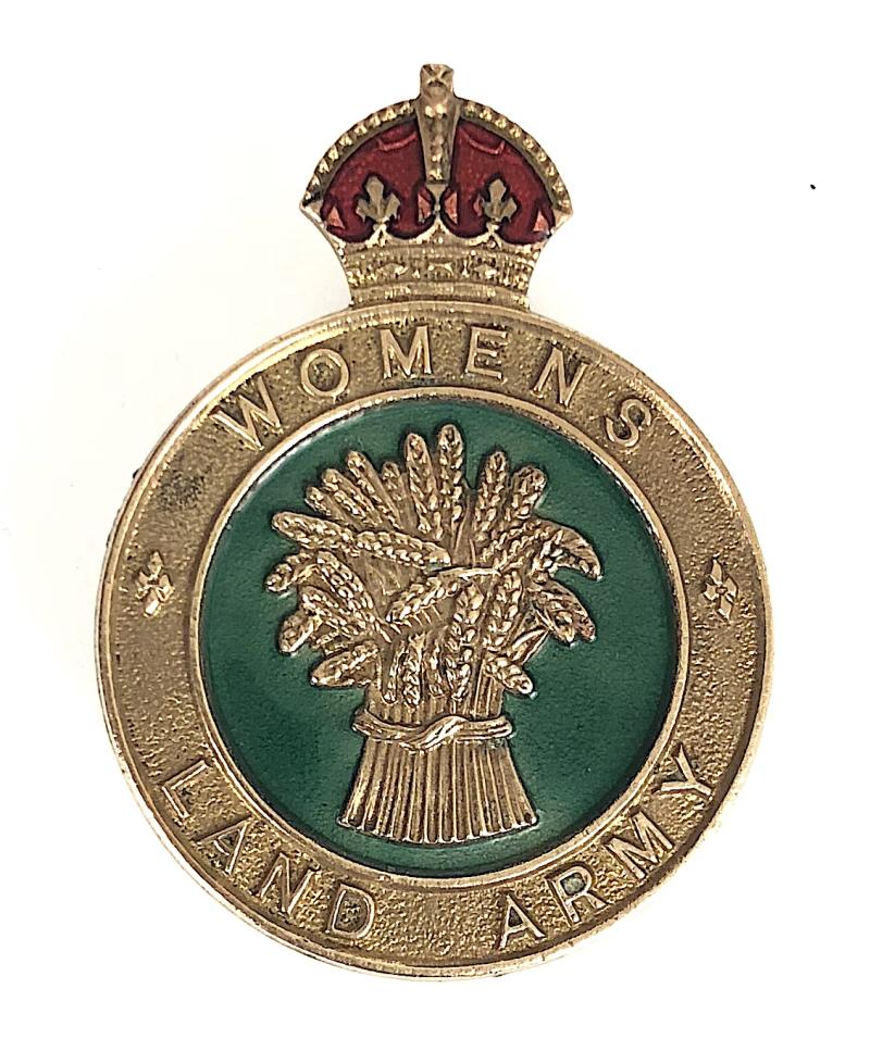 Womens Land Army WLA hat & uniform badge by Marples & Beasley