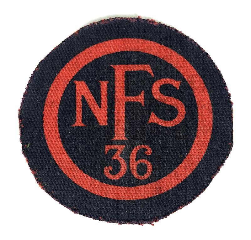 National Fire Service NFS 36 Essex Fire Force Area uniform printed badge Headquarters Ilford