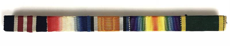 WW1 Military Medal MM Trio Territorial Efficiency Uniform Ribbon Pin Bar