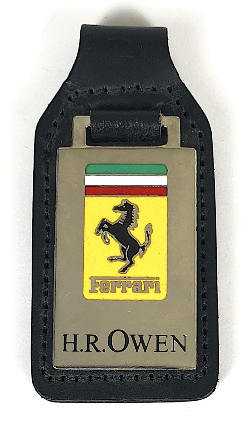 Ferrari Sports Car rearing horse logo leather key fob badge Manhattan Windsor