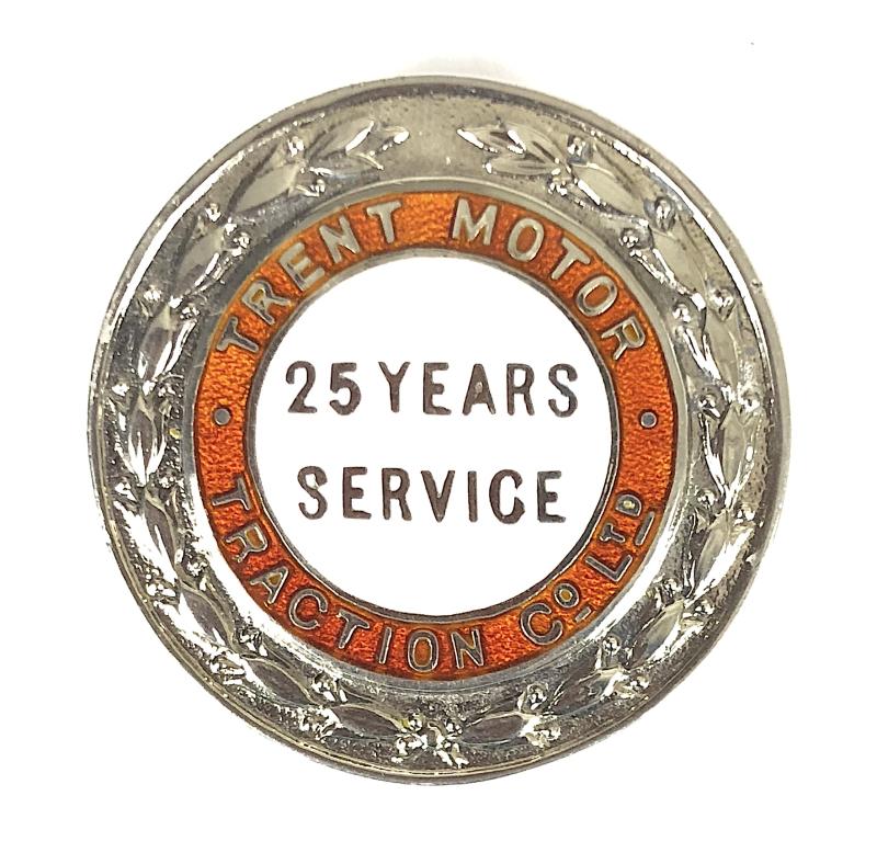 Trent Motor Traction Co Ltd 1982 Silver 25 Years Service Badge Buses Coaches
