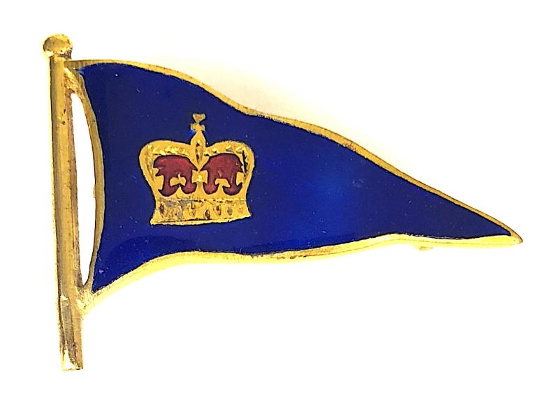 Royal Bermuda Yacht Club ripple pennant enamel flag badge