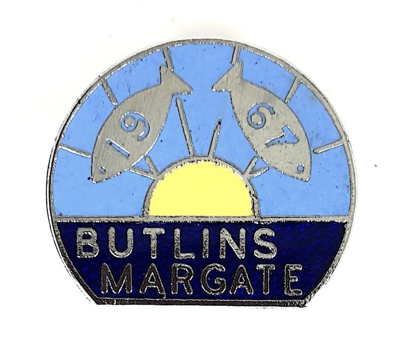 Butlins 1967 Margate holiday camp fish badge