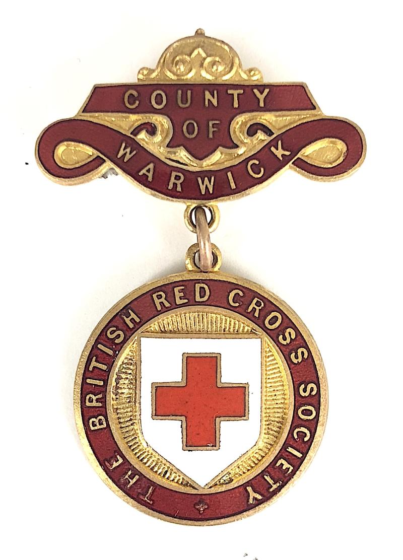 British Red Cross Society County of Warwick named badge